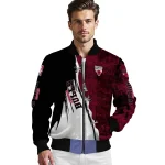 chicago bulls edgy scratch effect red black bomber jacket best selling