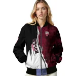 chicago bulls edgy scratch effect red black bomber jacket best selling