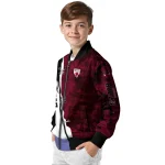 chicago bulls edgy scratch effect red black bomber jacket best selling