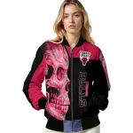 chicago bulls fire skull red black bomber jacket best selling