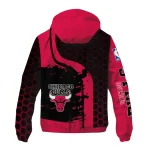 chicago bulls grid stripe red black windbreaker jacket best selling