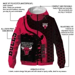 chicago bulls grid stripe red black windbreaker jacket best selling