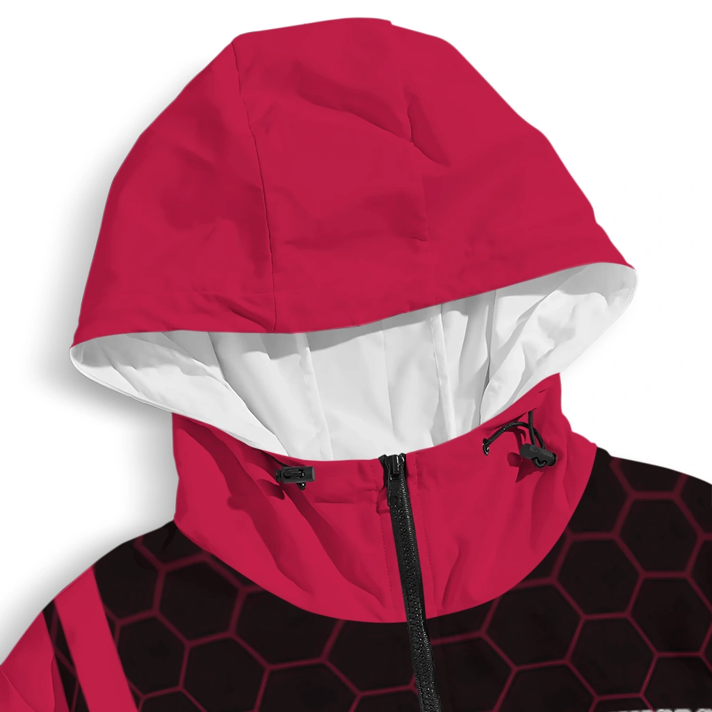 chicago bulls grid stripe red black windbreaker jacket premium grade chicago bulls grid stripe red black windbreaker jacket premium grade