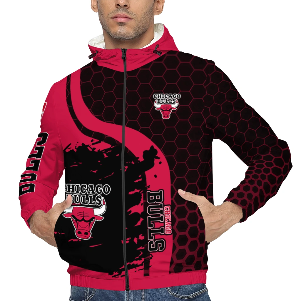 chicago bulls grid stripe red black windbreaker jacket top rated chicago bulls grid stripe red black windbreaker jacket top rated
