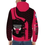 chicago bulls grid stripe red black windbreaker jacket best selling