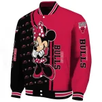chicago bulls minnie mouse red varsity jacket best selling