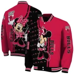 chicago bulls minnie mouse red varsity jacket best selling