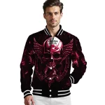 chicago bulls skull bite red black varsity jacket best selling