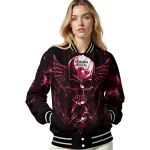 chicago bulls skull bite red black varsity jacket best selling