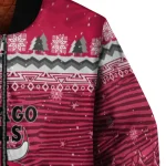 chicago bulls snowy pines red bomber jacket best selling