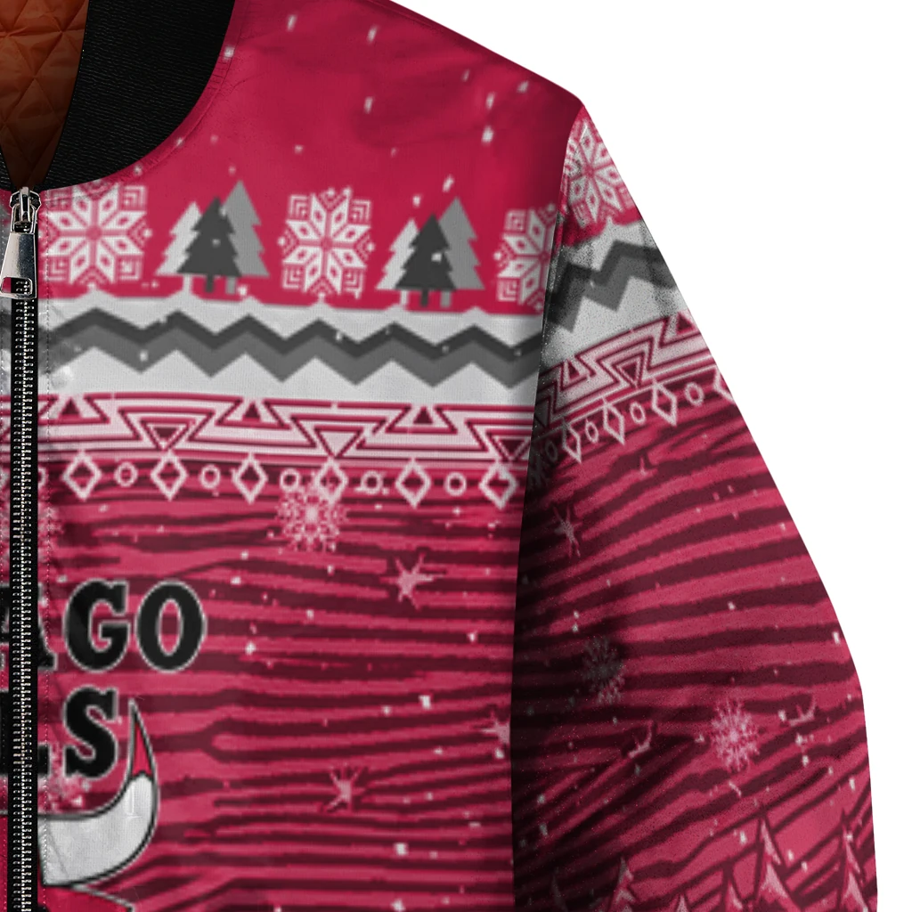 chicago bulls snowy pines red bomber jacket premium grade chicago bulls snowy pines red bomber jacket premium grade