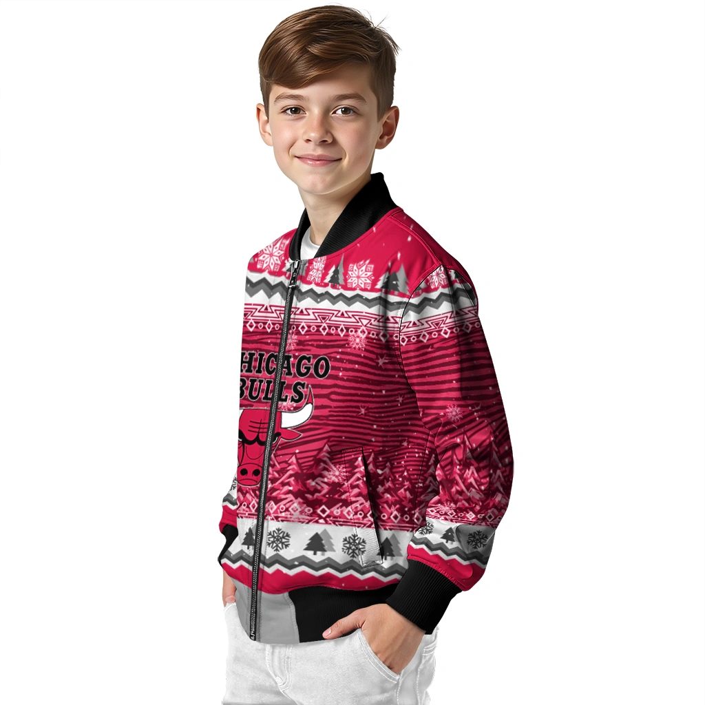 chicago bulls snowy pines red bomber jacket trendy chicago bulls snowy pines red bomber jacket trendy
