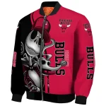 chicago bulls spooky grin red bomber jacket best selling