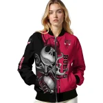 chicago bulls spooky grin red bomber jacket best selling