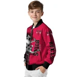 chicago bulls spooky grin red bomber jacket best selling