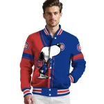 chicago cubs snoopy attitude blue varsity jacket best selling