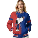 chicago cubs snoopy attitude blue varsity jacket best selling