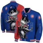 chicago cubs spooky grin blue varsity jacket best selling