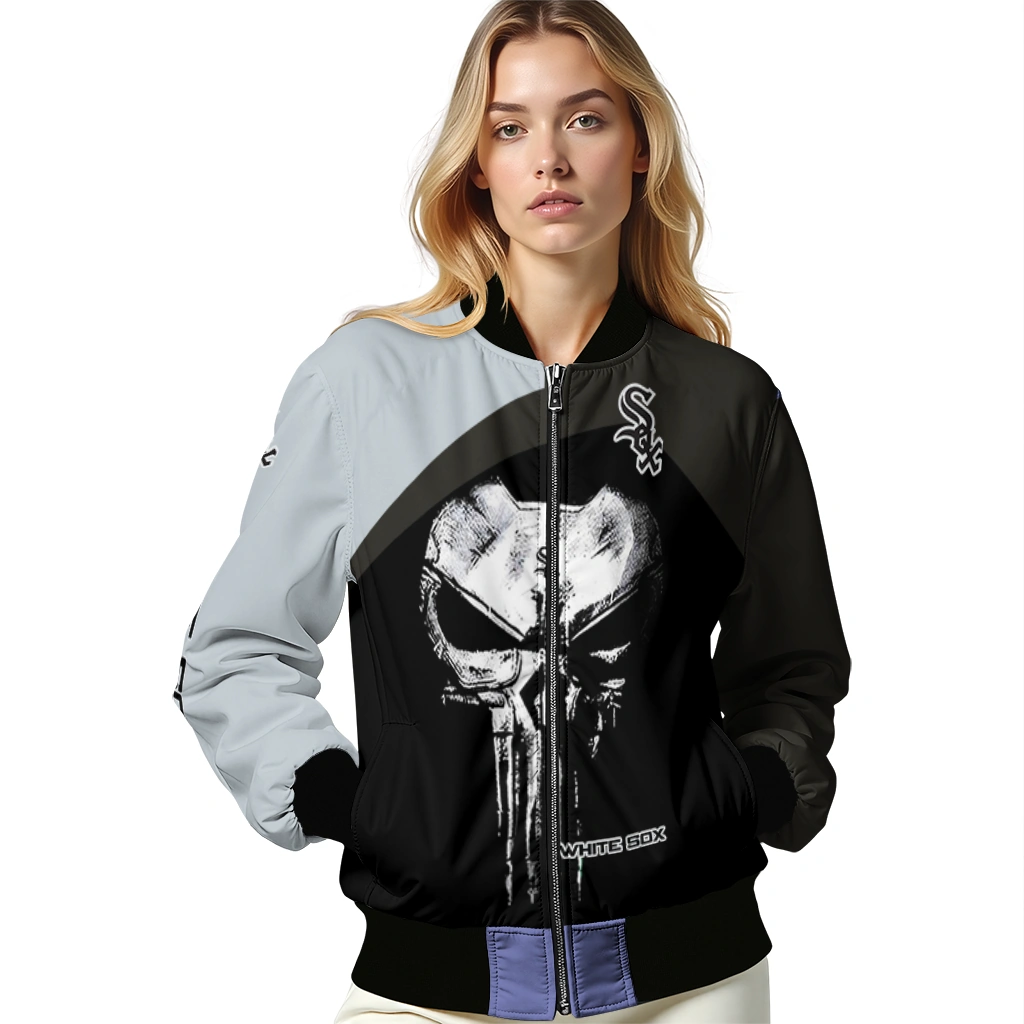 chicago white sox edgy mask black bomber jacket latest model chicago white sox edgy mask black bomber jacket latest model