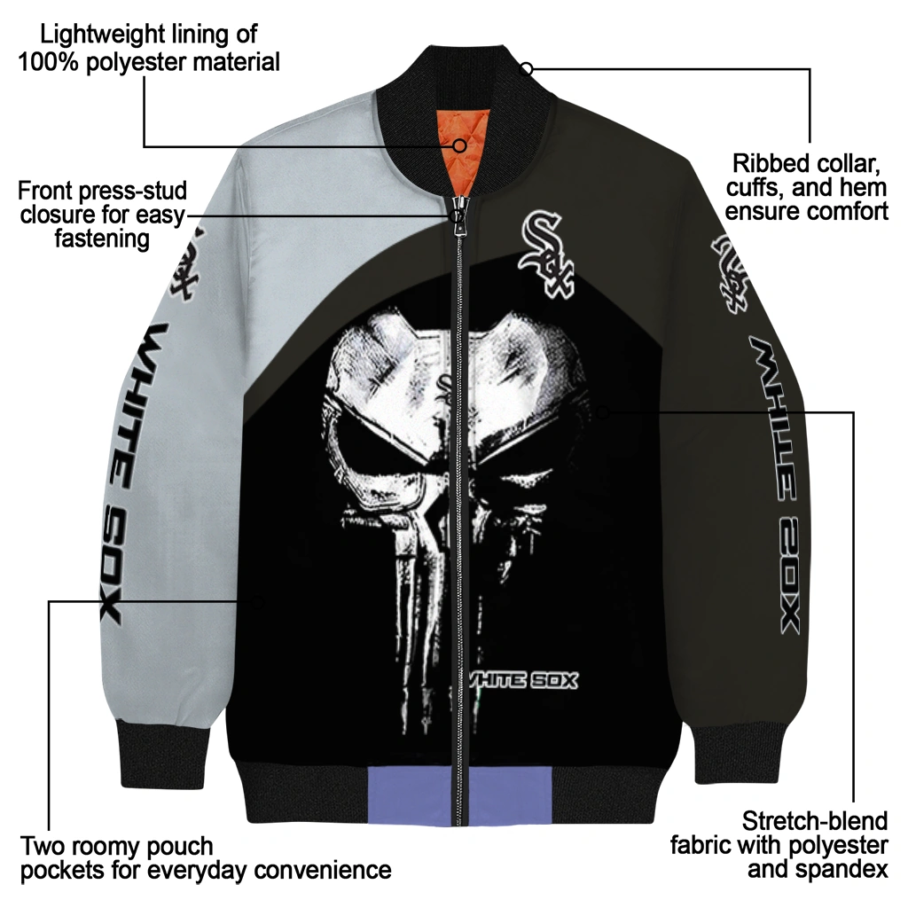 chicago white sox edgy mask black bomber jacket new arrival chicago white sox edgy mask black bomber jacket new arrival