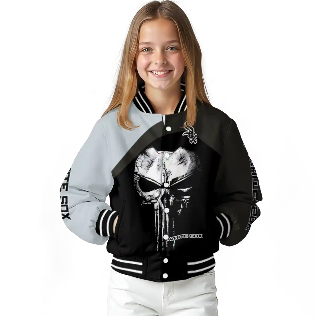 chicago white sox edgy mask black varsity jacket top rated chicago white sox edgy mask black varsity jacket top rated