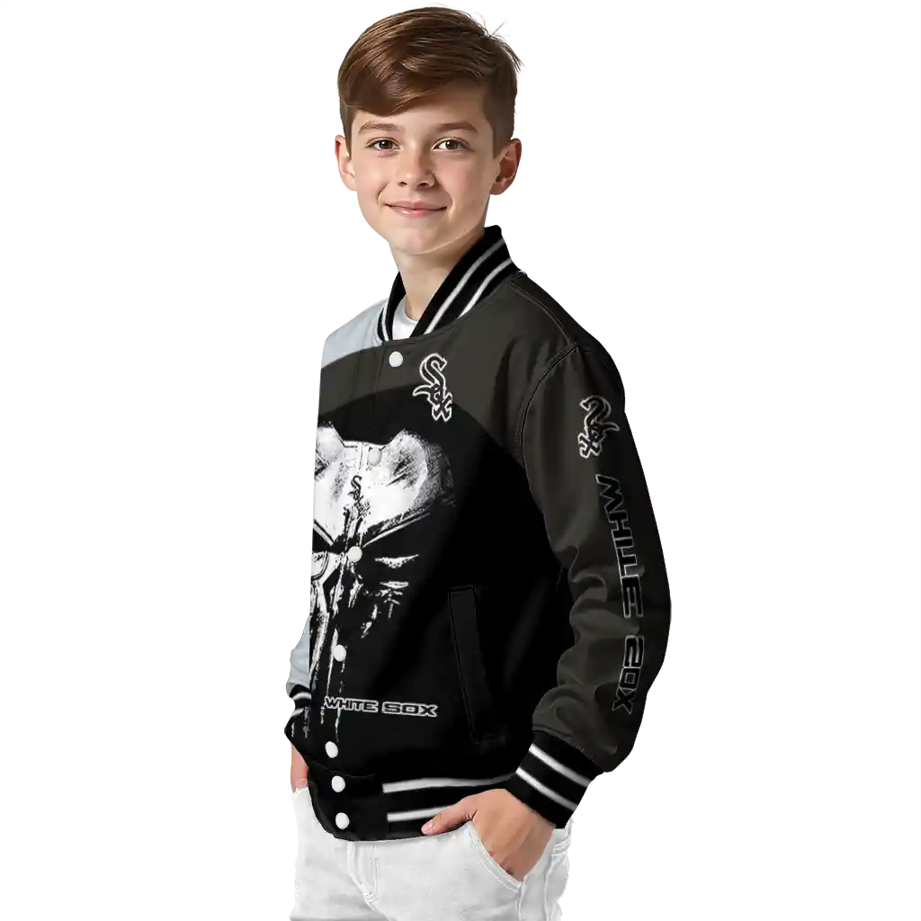 chicago white sox edgy mask black varsity jacket trendy chicago white sox edgy mask black varsity jacket trendy