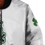chicago white sox four leaf icon white green bomber jacket best selling