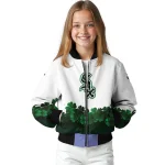 chicago white sox four leaf icon white green bomber jacket best selling
