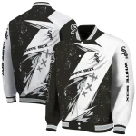 chicago white sox ripped bolt black white varsity jacket best selling