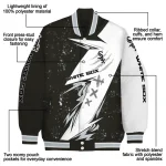 chicago white sox ripped bolt black white varsity jacket best selling