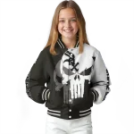 chicago white sox skull outline black white varsity jacket best selling