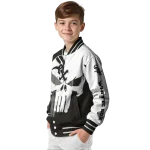 chicago white sox skull outline black white varsity jacket best selling