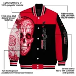 cincinnati bearcats intricate skull red black varsity jacket best selling