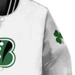 cincinnati bengals clovers design white green varsity jacket best selling