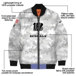 cincinnati bengals gray camouflage gray bomber jacket best selling