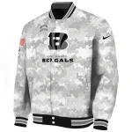 cincinnati bengals gray camouflage gray varsity jacket best selling
