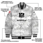 cincinnati bengals gray camouflage gray varsity jacket best selling