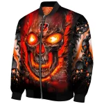 cincinnati bengals inferno skull orange black bomber jacket best selling