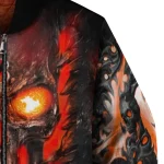 cincinnati bengals inferno skull orange black bomber jacket best selling