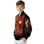 cincinnati bengals inferno skull orange black bomber jacket best selling