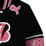 cincinnati bengals pink ribbon black pink varsity jacket best selling