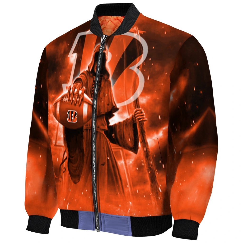 cincinnati bengals shadow reaper orange bomber jacket fashion forward cincinnati bengals shadow reaper orange bomber jacket fashion forward