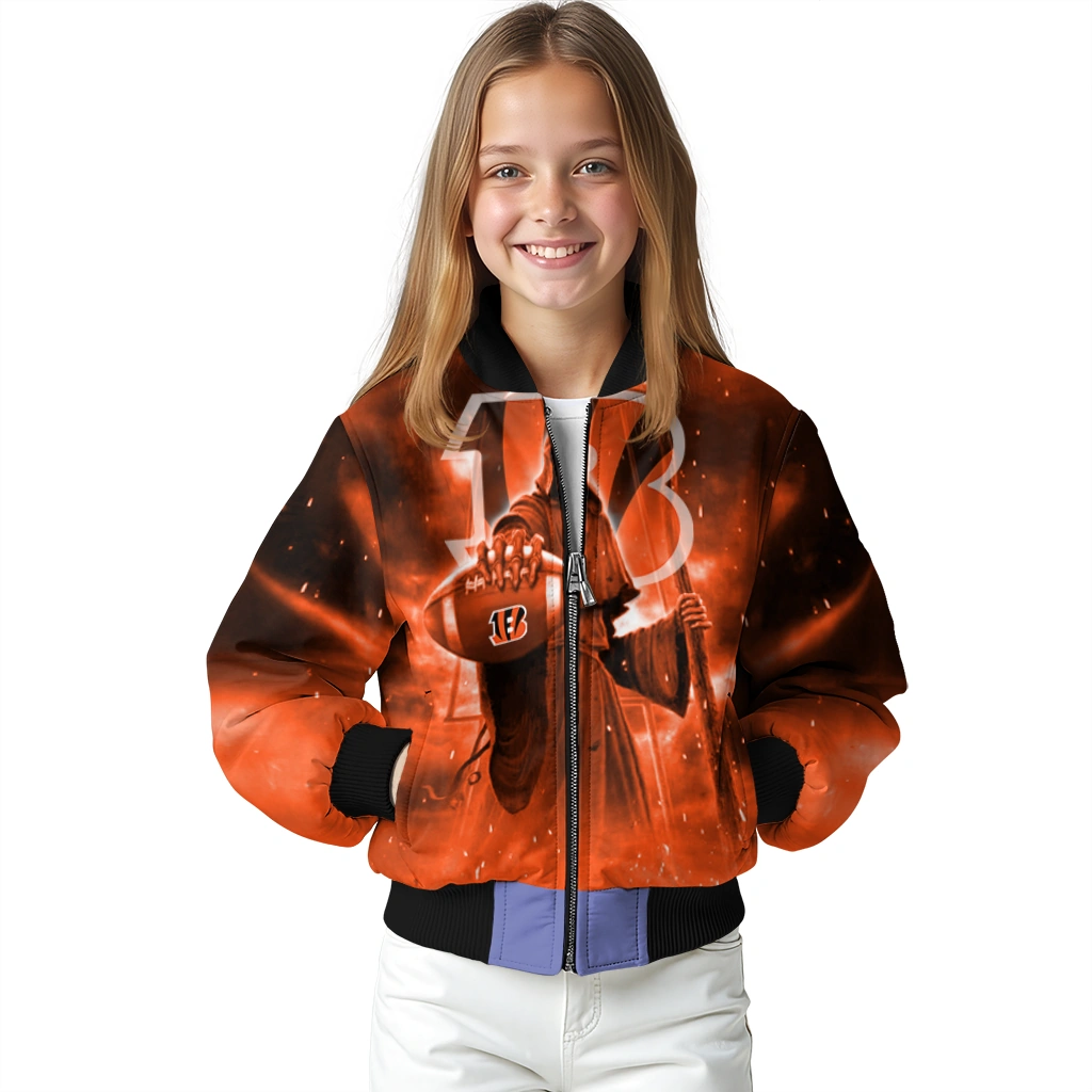 cincinnati bengals shadow reaper orange bomber jacket top rated cincinnati bengals shadow reaper orange bomber jacket top rated