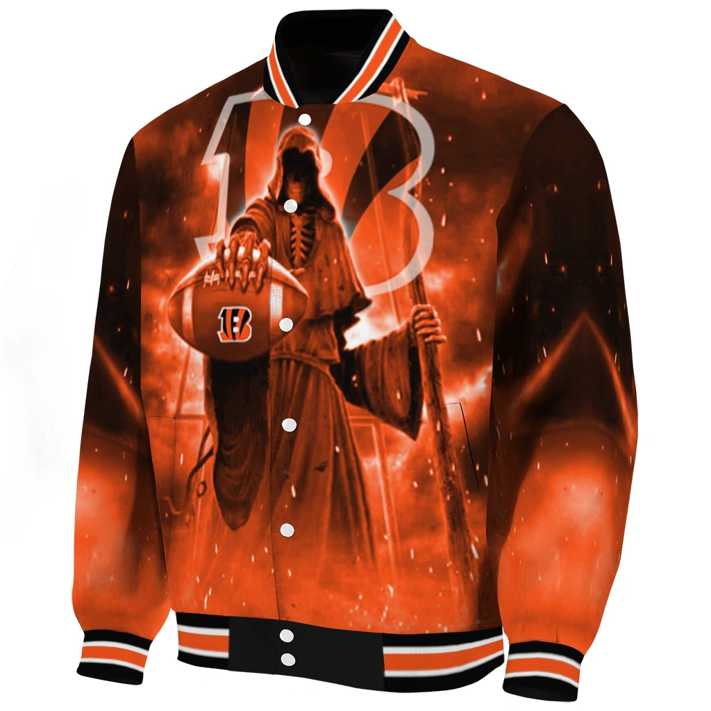 cincinnati bengals shadow reaper orange varsity jacket best selling cincinnati bengals shadow reaper orange varsity jacket best selling