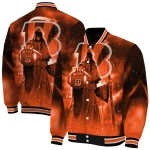 cincinnati bengals shadow reaper orange varsity jacket best selling
