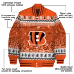 cincinnati bengals snowy pines orange varsity jacket best selling