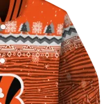 cincinnati bengals snowy pines orange varsity jacket best selling