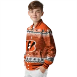 cincinnati bengals snowy pines orange varsity jacket best selling