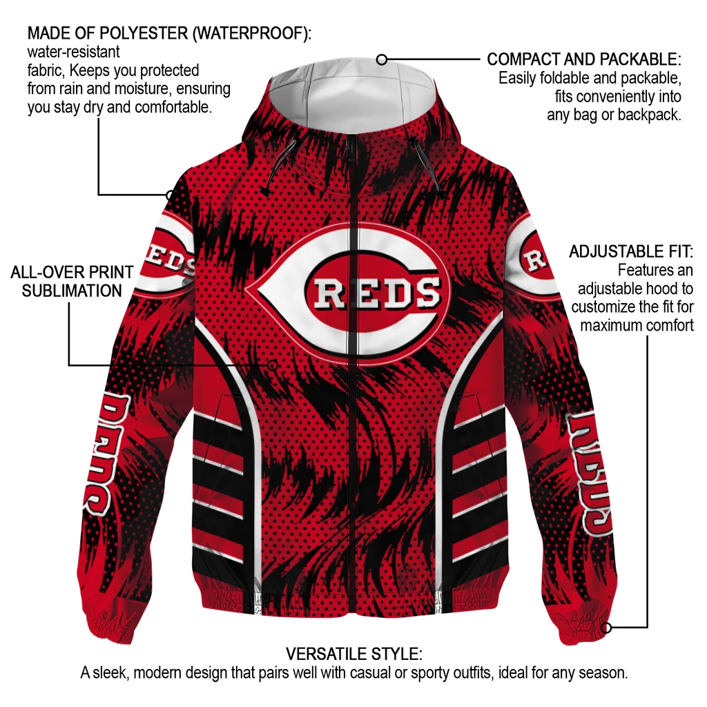cincinnati reds dynamic heat wave red windbreaker jacket new arrival cincinnati reds dynamic heat wave red windbreaker jacket new arrival