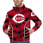 cincinnati reds dynamic heat wave red windbreaker jacket best selling